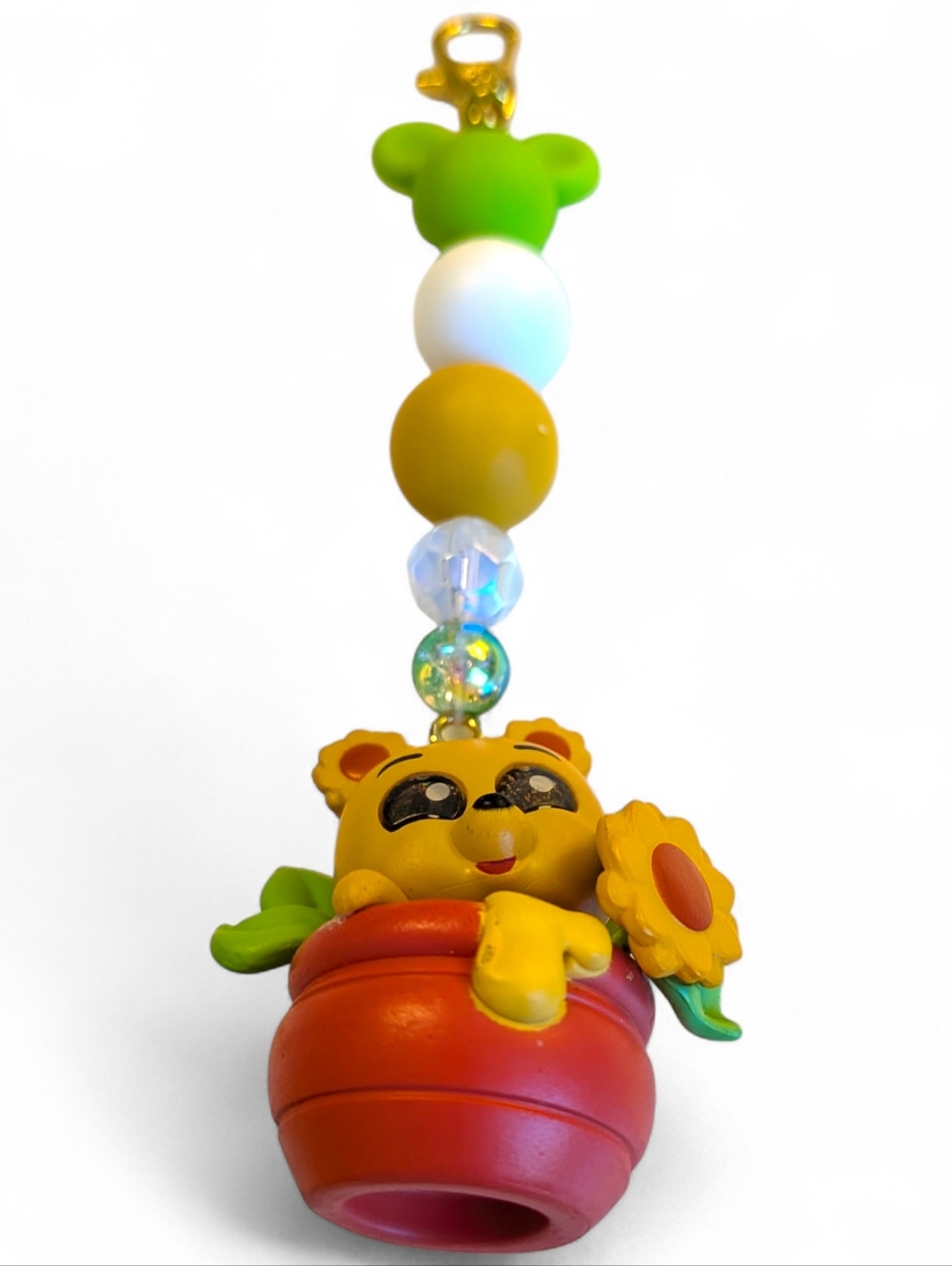 Handmade Pooh Bear Bag Charm/ Keychain - Picture 2 of 3
